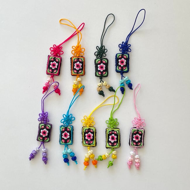 'flower frame' korean traditional norigae charm