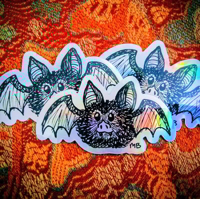 Image of Lil' Bat Holographic Vinyl Sticker 