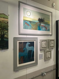 Image 5 of  Blue Horses Standing ( acrylic on paper)