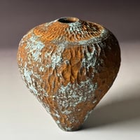 Image 2 of Black Walnut Hollow Form w/ Authentic Rust & Patina (0492)