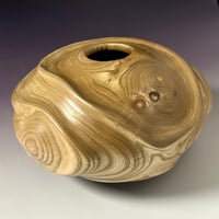 Image 1 of Elm Wood Vessel - Fully Carved (0486)