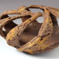 Image 3 of Elm Wood Vessel w/ Authentic Rust (0471)