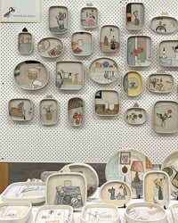 Image 4 of Morning Ritual #4 – ceramic wallplate artwork