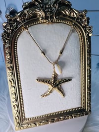 Image 3 of Golden Starfish Charm Necklace – 18K Gold Plated