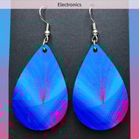Image 2 of Printed Wood Statement Earrings