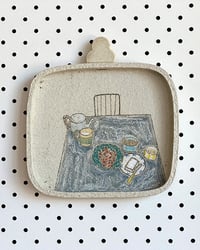 Image 1 of Study (Teatime) – ceramic wallplate artwork