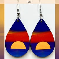 Image 4 of Printed Wood Statement Earrings
