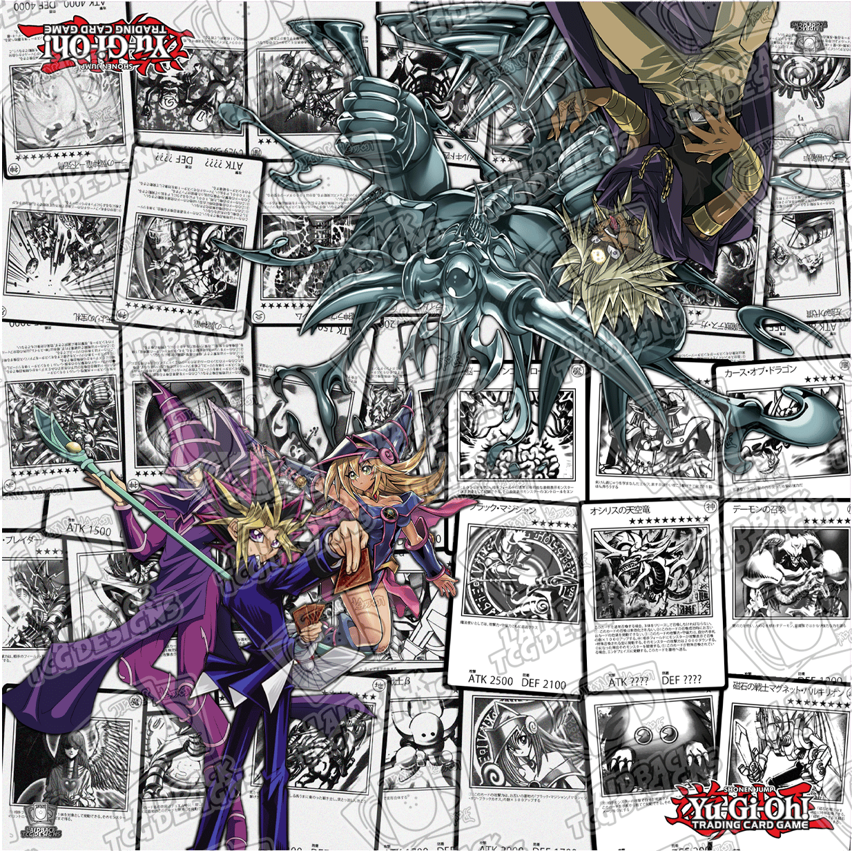 Yami Yugi Vs Yami Marik Yu Gi Oh Two Player Playmat Laidback TCG Designs yami-yugi-vs-yami-marik-yu-gi-oh-two-player-playmat-laidback-tcg-designs