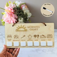 Image 1 of Morning Routine Sign | Dry Erase