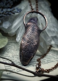 Image 4 of Kingsnake Head and Amethyst Amulet