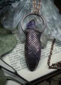 Image 2 of Kingsnake Head and Amethyst Amulet