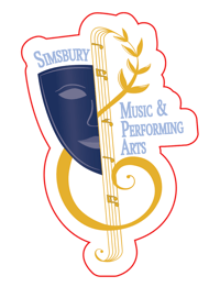 Simsbury Music and Performing Arts Sticker - 3 x 4.5"