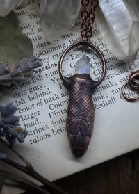 Image 2 of Kingsnake Head and Angel Quartz Amulet