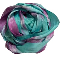 Image 3 of Ready To Ship! 10YD GRAFFITI HAND DYED SARI SILK RIBBON BY COLOR BURST SILK
