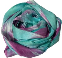 Image 5 of Ready To Ship! 10YD GRAFFITI HAND DYED SARI SILK RIBBON BY COLOR BURST SILK
