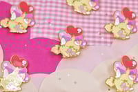 Image 2 of Valentine's Flying Electric Mouse Enamel Pin