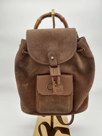 Image 1 of Gucci Bamboo Suede Small Vintage Backpack