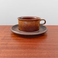 Image 1 of Arabia Finland Ruska Tea Cup with Saucer