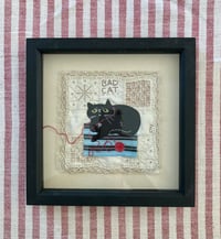 Bad Cat Applique Box Frame 