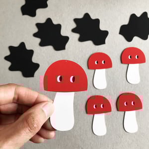 Image of Mushroom, paper mobile