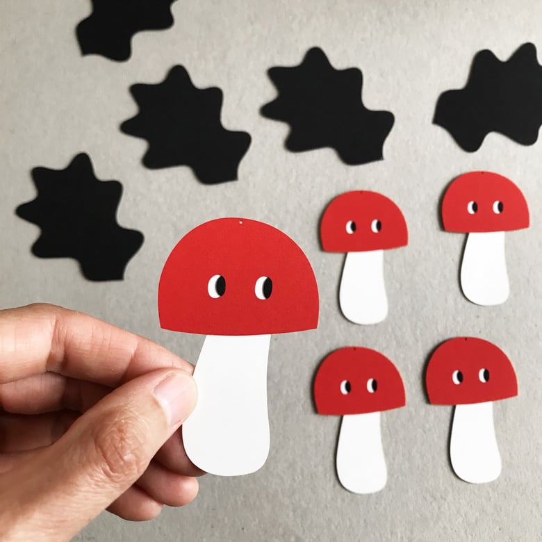 Image of Mushroom, paper mobile