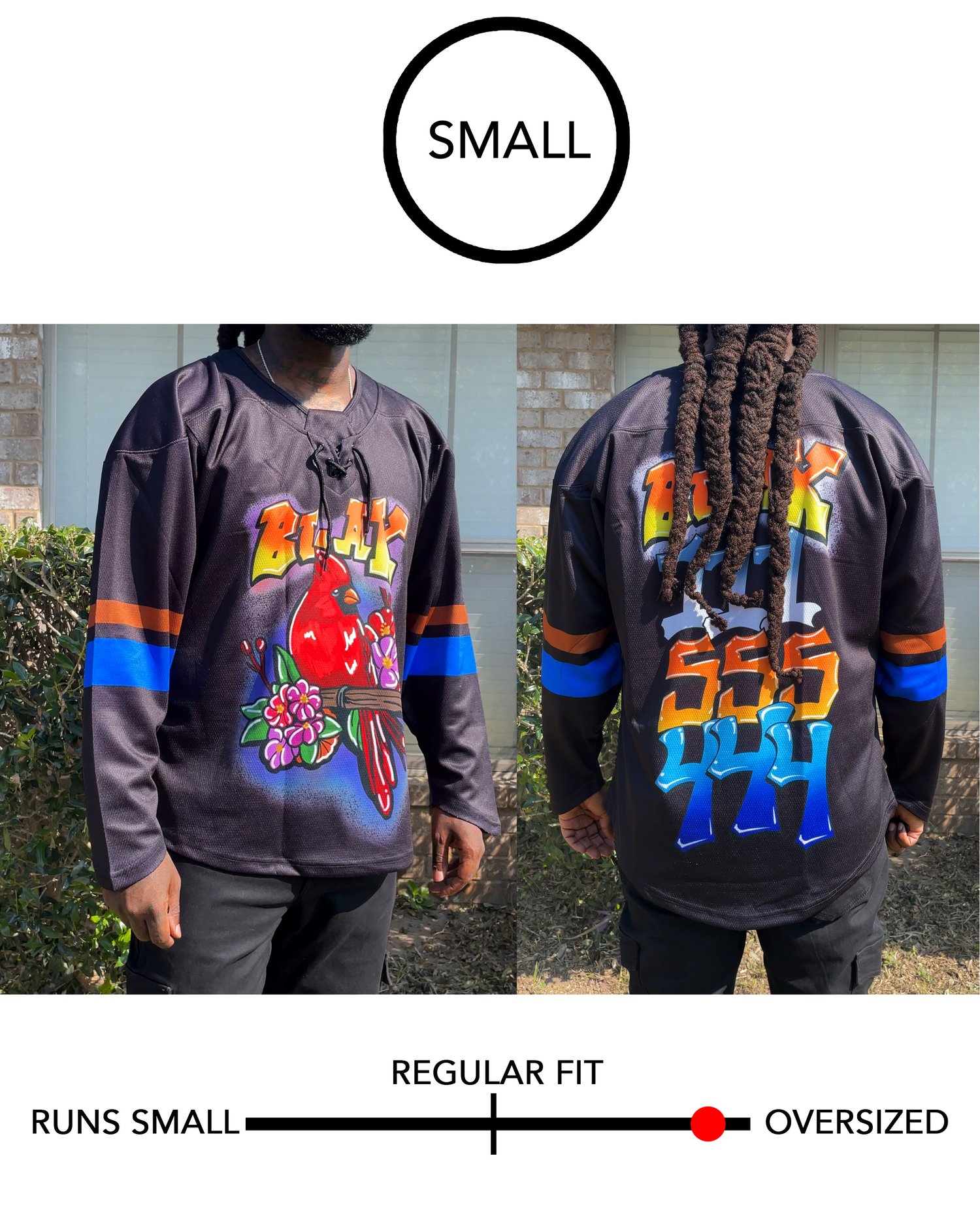 Image of Murphy White & Blue Hockey Jersey