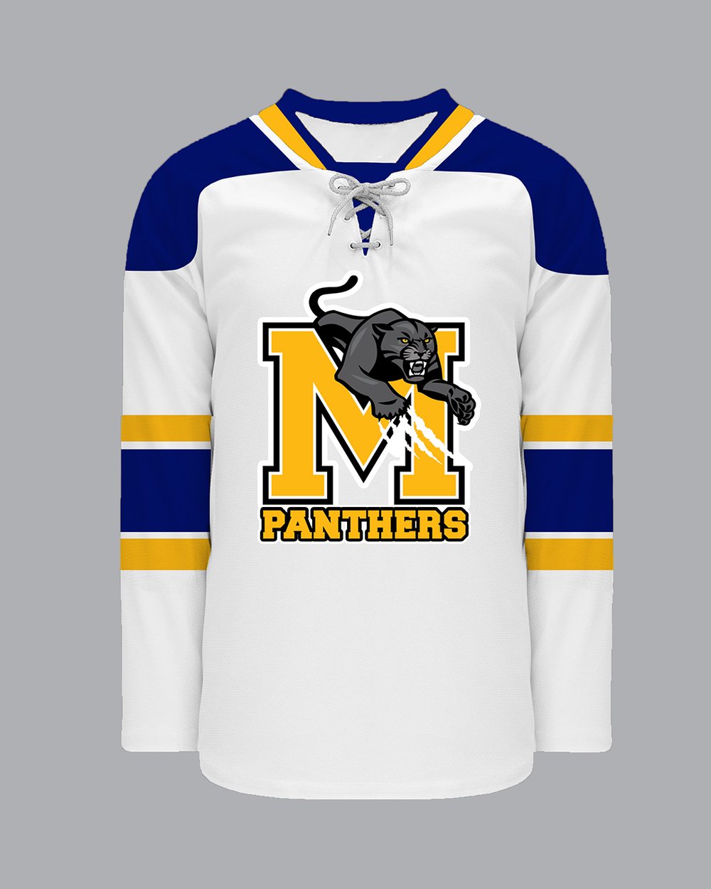 Image of Murphy White & Blue Hockey Jersey