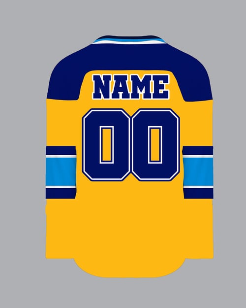 Image of Murphy Yellow & Blue Hockey Jersey