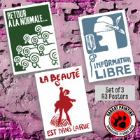 Image 1 of Paris 68 Posters Set of 3 size A3