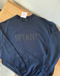 Image 2 of Detroit Embroidered Glitter Black on Black