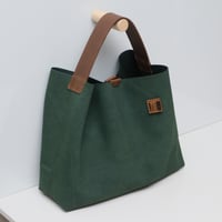 Image 3 of Ode to a Furoshiki in napped forest green