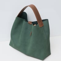 Image 4 of Ode to a Furoshiki in napped forest green