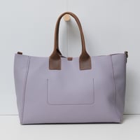 Image 3 of Slouchy 3-panel Tote in light lavender