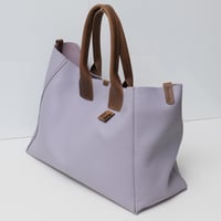 Image 5 of Slouchy 3-panel Tote in light lavender
