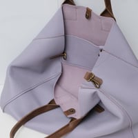 Image 6 of Slouchy 3-panel Tote in light lavender