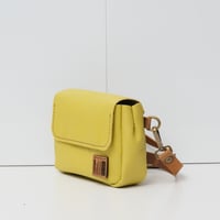 Image 4 of Tiny Fanny Pack in pebbled mellow yellow