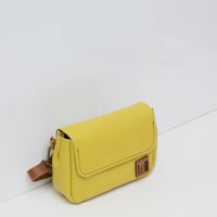 Image 2 of Tiny Fanny Pack in pebbled mellow yellow