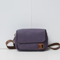 Image 1 of Tiny Fanny Pack in pebbled deep purple