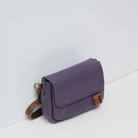 Image 2 of Tiny Fanny Pack in pebbled deep purple