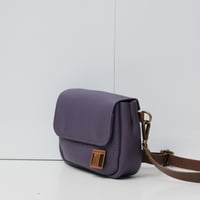 Image 5 of Tiny Fanny Pack in pebbled deep purple