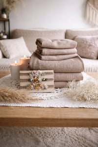 Image 1 of Fond + wrap + bandeau Taupe