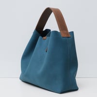 Image 4 of Ode to a Furoshiki in napped oxford blue