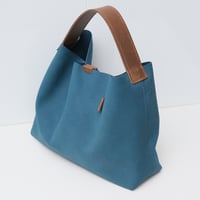 Image 5 of Ode to a Furoshiki in napped oxford blue