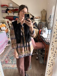 Image 2 of Black Corduroy Pocket Vest, Medium