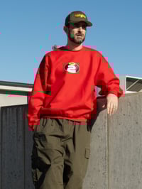 Image 2 of Senate "Halo" Midweight Sweater - RED 