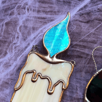 Image 2 of Chandelle flamme turquoise