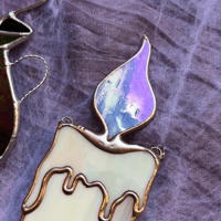 Image 2 of Chandelle flamme bleue violine