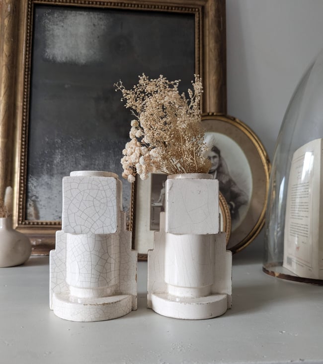 Vases craquelés Art deco