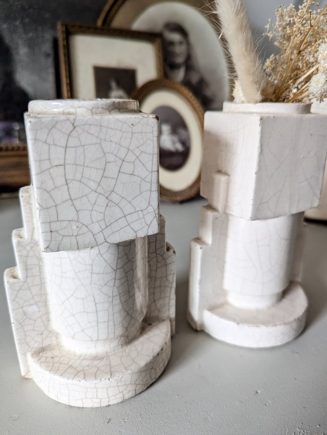 Vases craquelés Art deco
