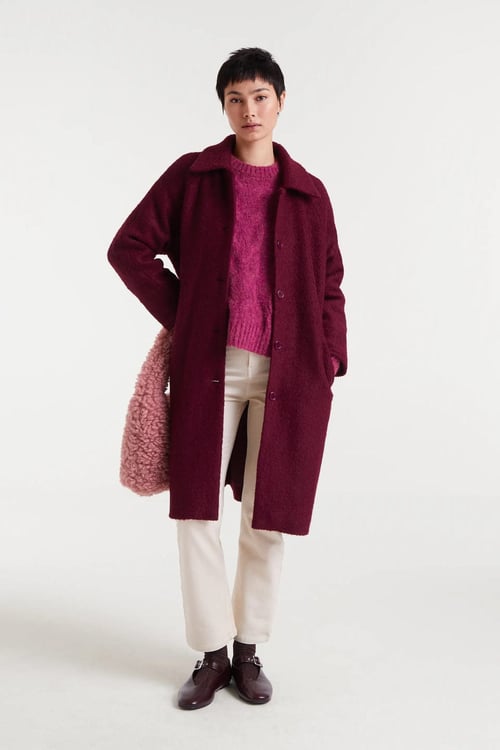 Image of 4-Abrigo largo magenta